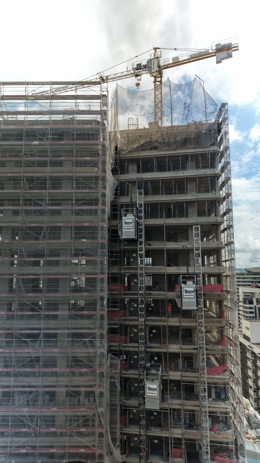 Elevadores High Speed em obra de grande porte